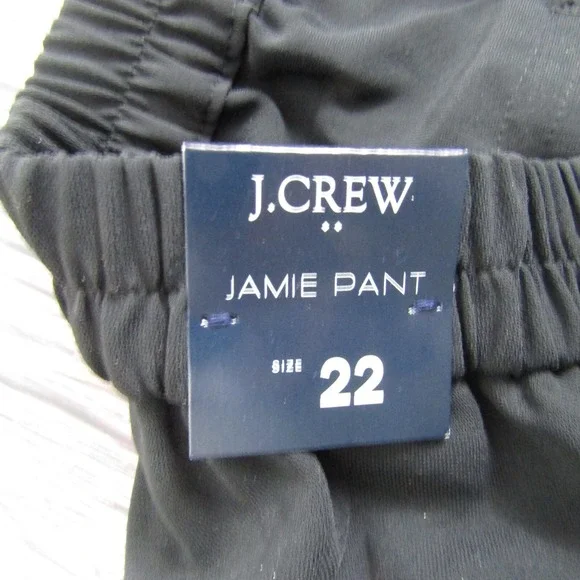 J Crew NEW NWT Womens 22 Black Jamie Pants Relaxed Fit Crop Tapered Leg - Picture 4 of 7